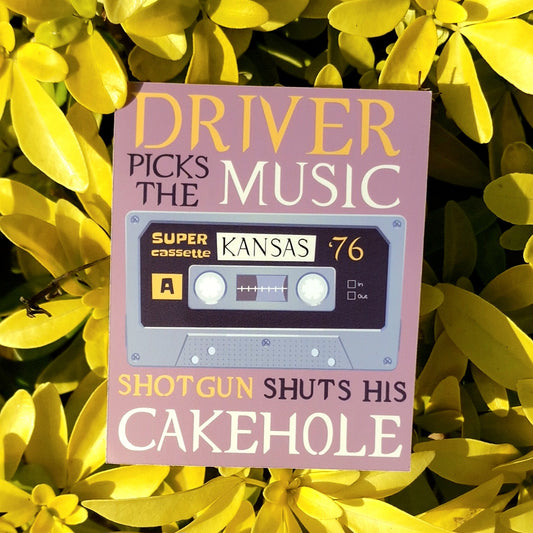 Driver Picks The Music Vinyl Sticker