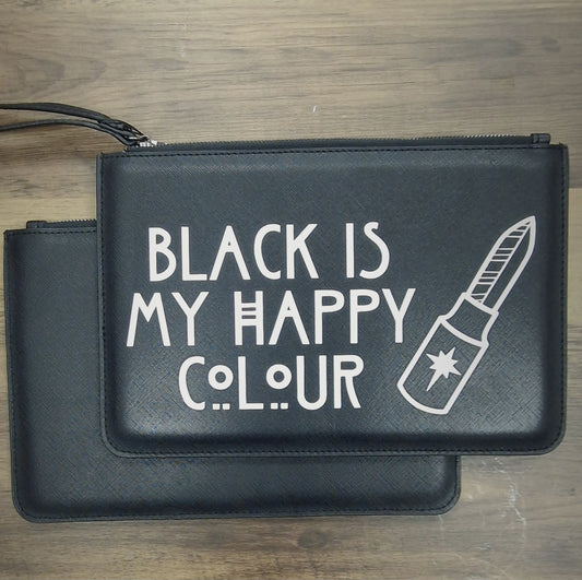 Clearance Accessory Pouch/Bag - Black is my Happy Colour