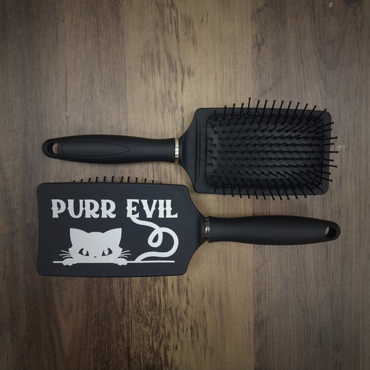 Paddle Hair Brush - Purr Evil