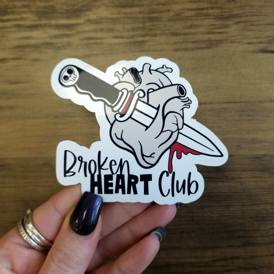 Broken Hearts Club Vinyl Sticker