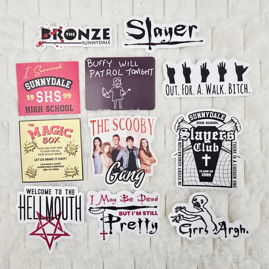 The Whole Gang (BTVS) Vinyl Sticker Set