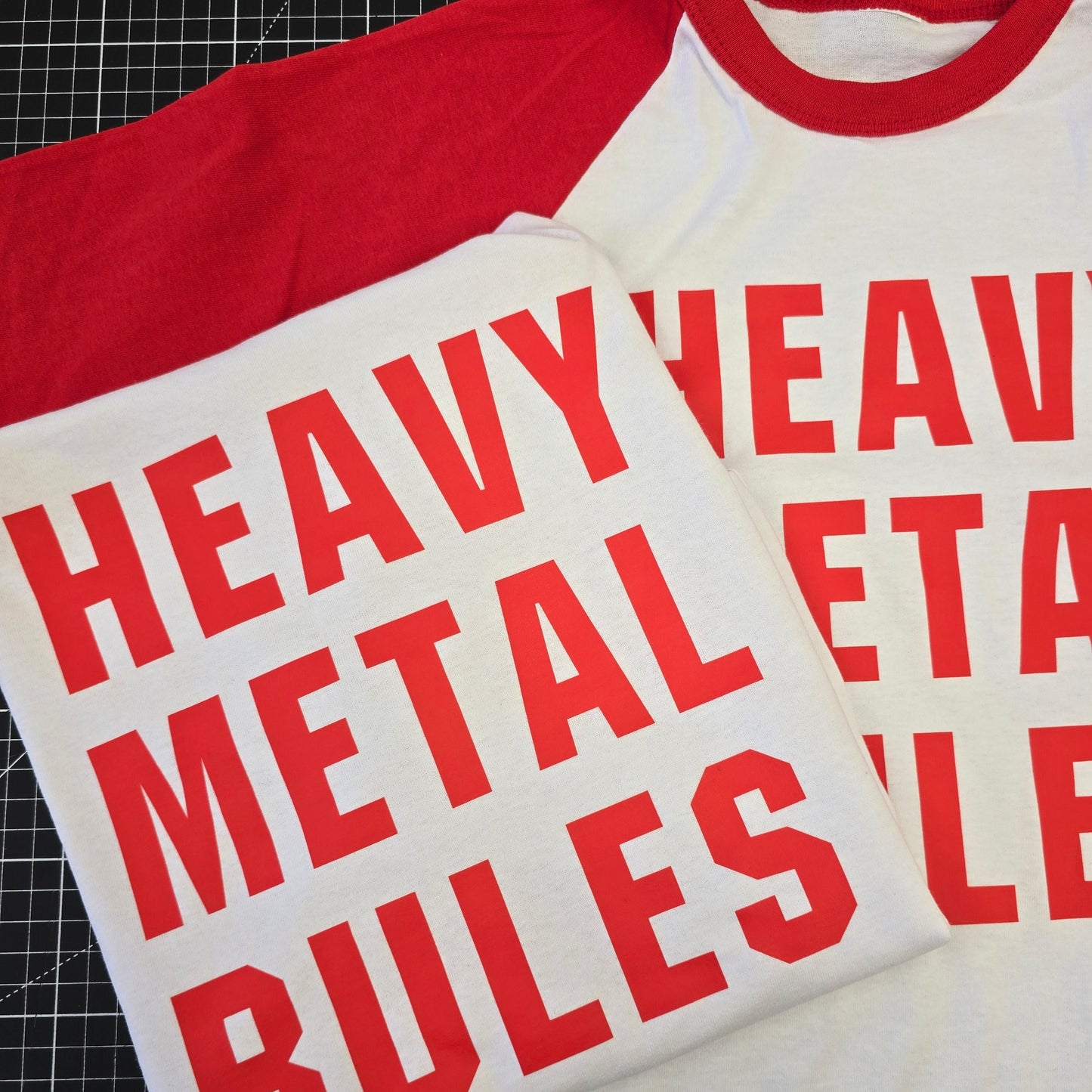 Heavy Metal Rules Baseball T-shirt
