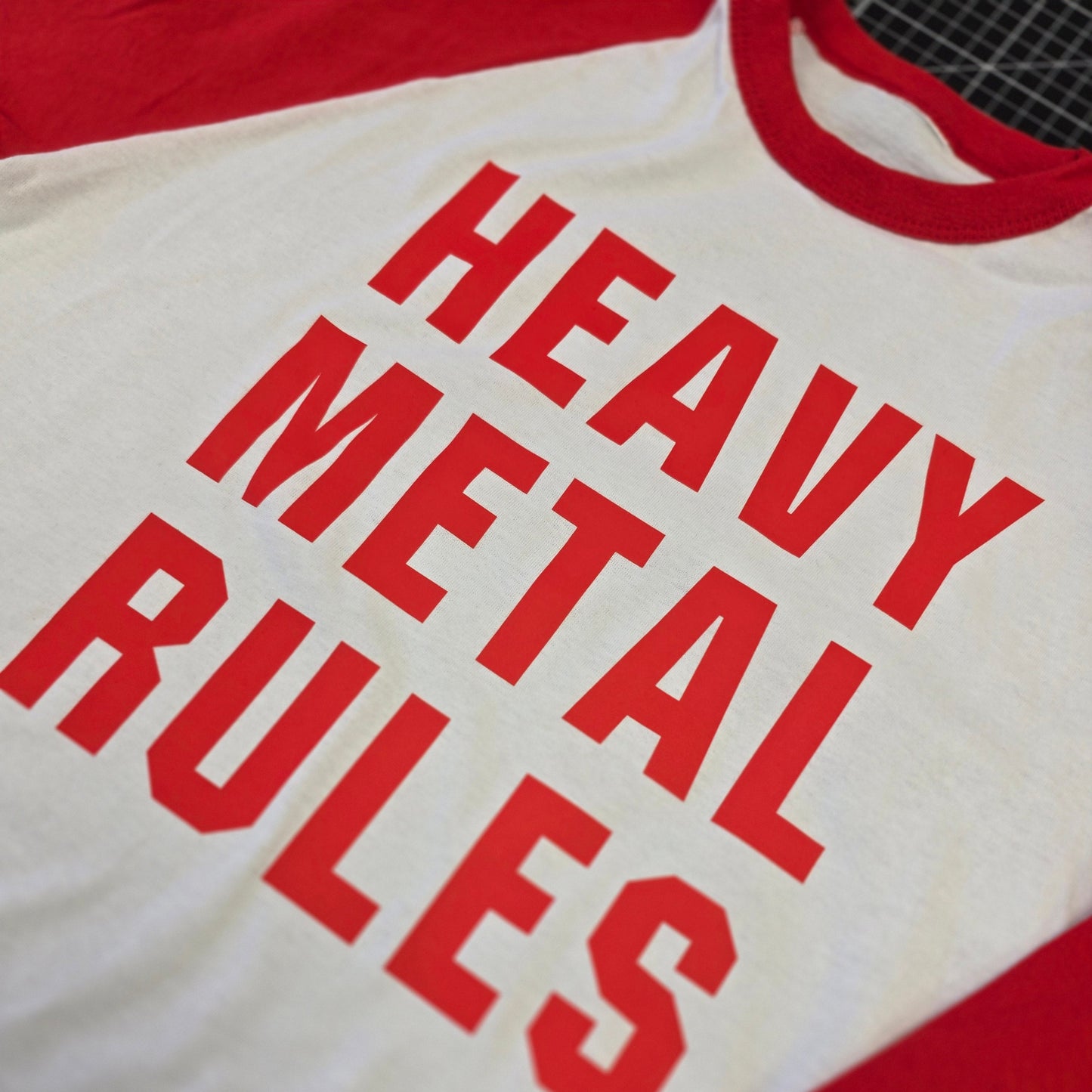 Heavy Metal Rules Baseball T-shirt