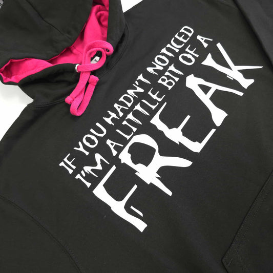 Black/Pink Hoodie Fitted 8/10 - Little Bit Of A Freak