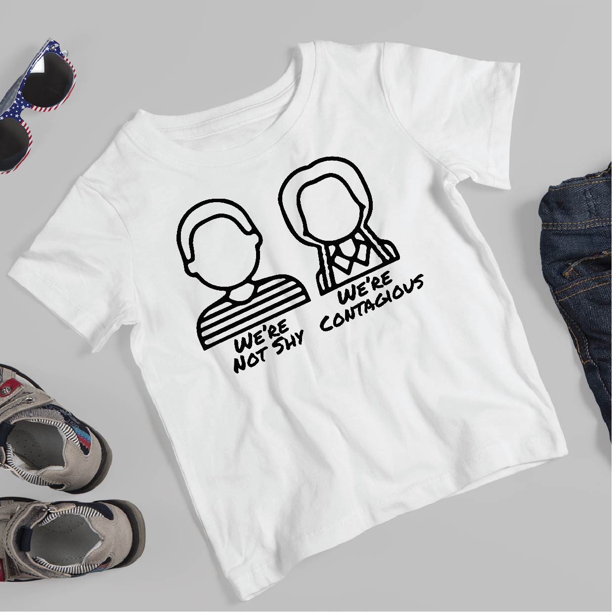 We're Not Shy - Kids T-shirt