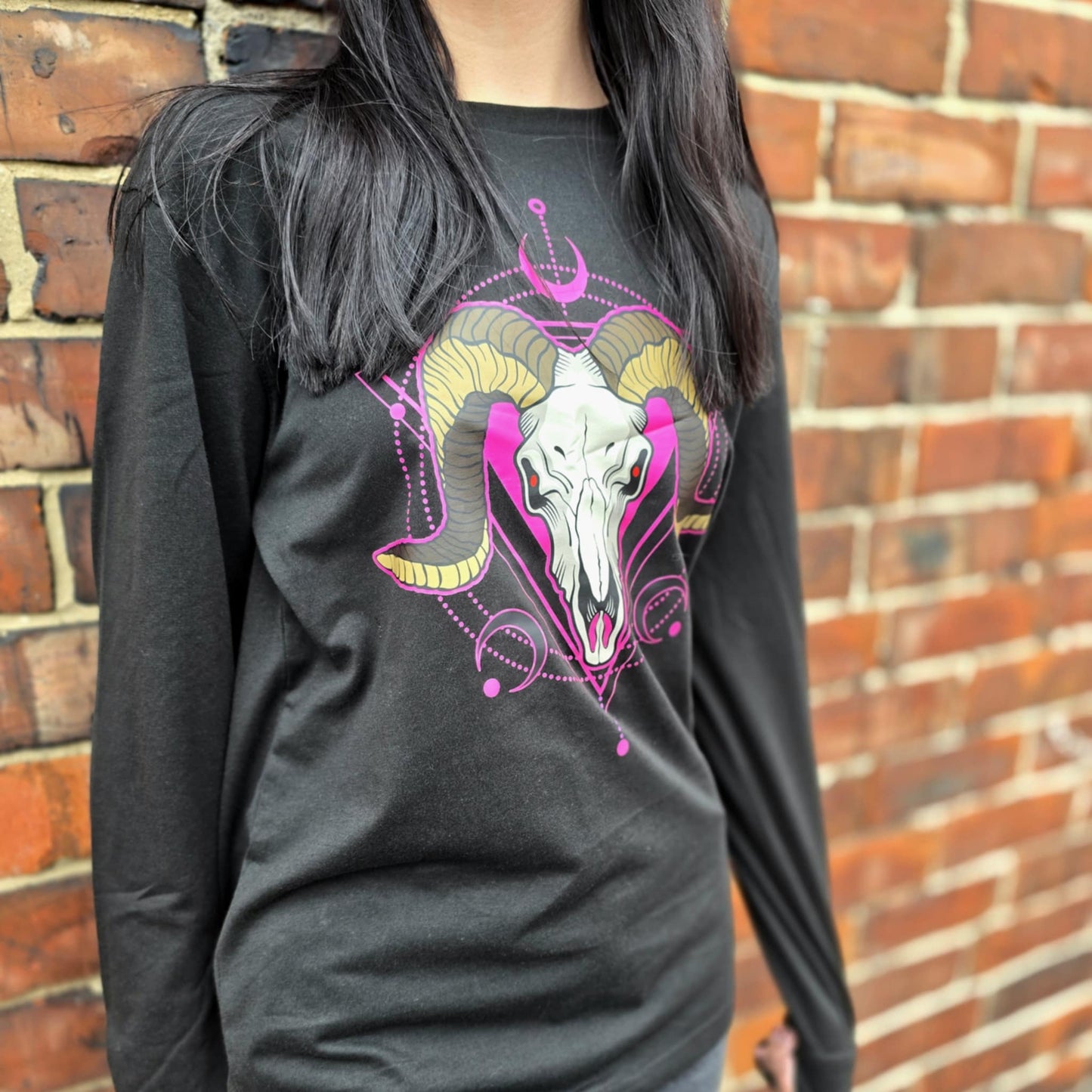Pink Ram Long Sleeved T-shirt