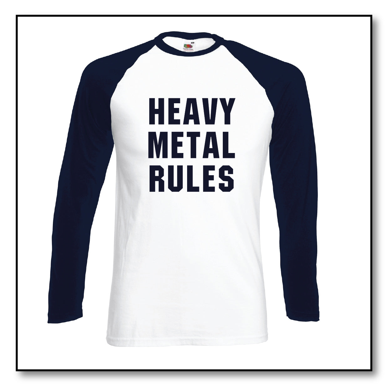Heavy Metal Rules Baseball T-shirt