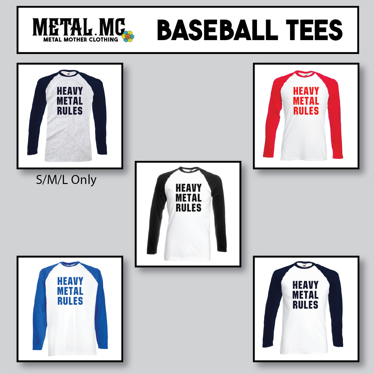 Heavy Metal Rules Baseball T-shirt