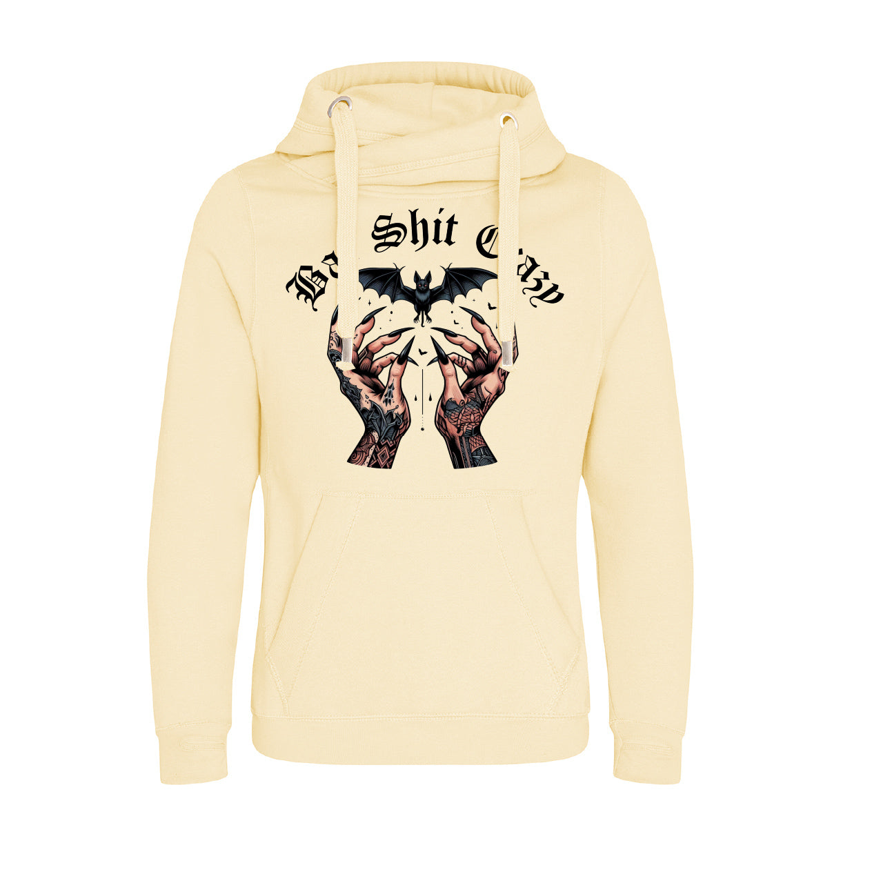 Bat Shit Crazy Cross Neck Hoodie