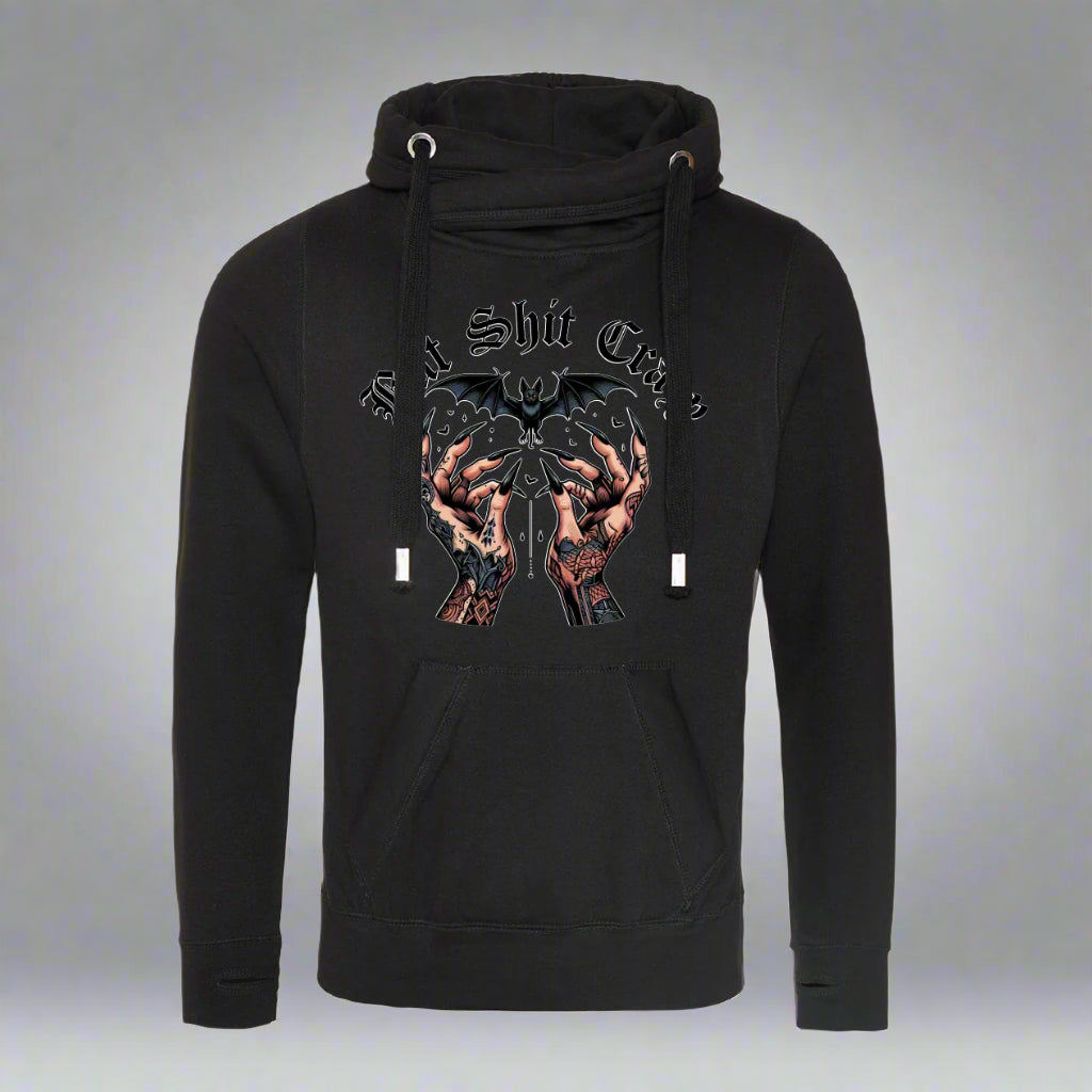 Bat Shit Crazy Cross Neck Hoodie
