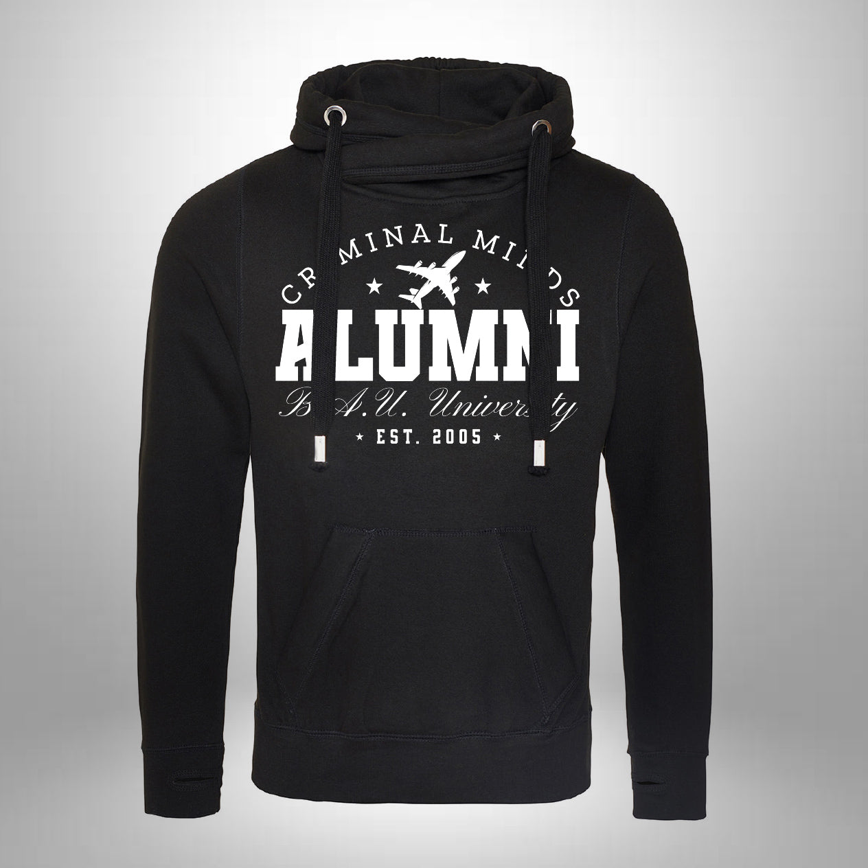 BAU University Cross Neck Hoodie