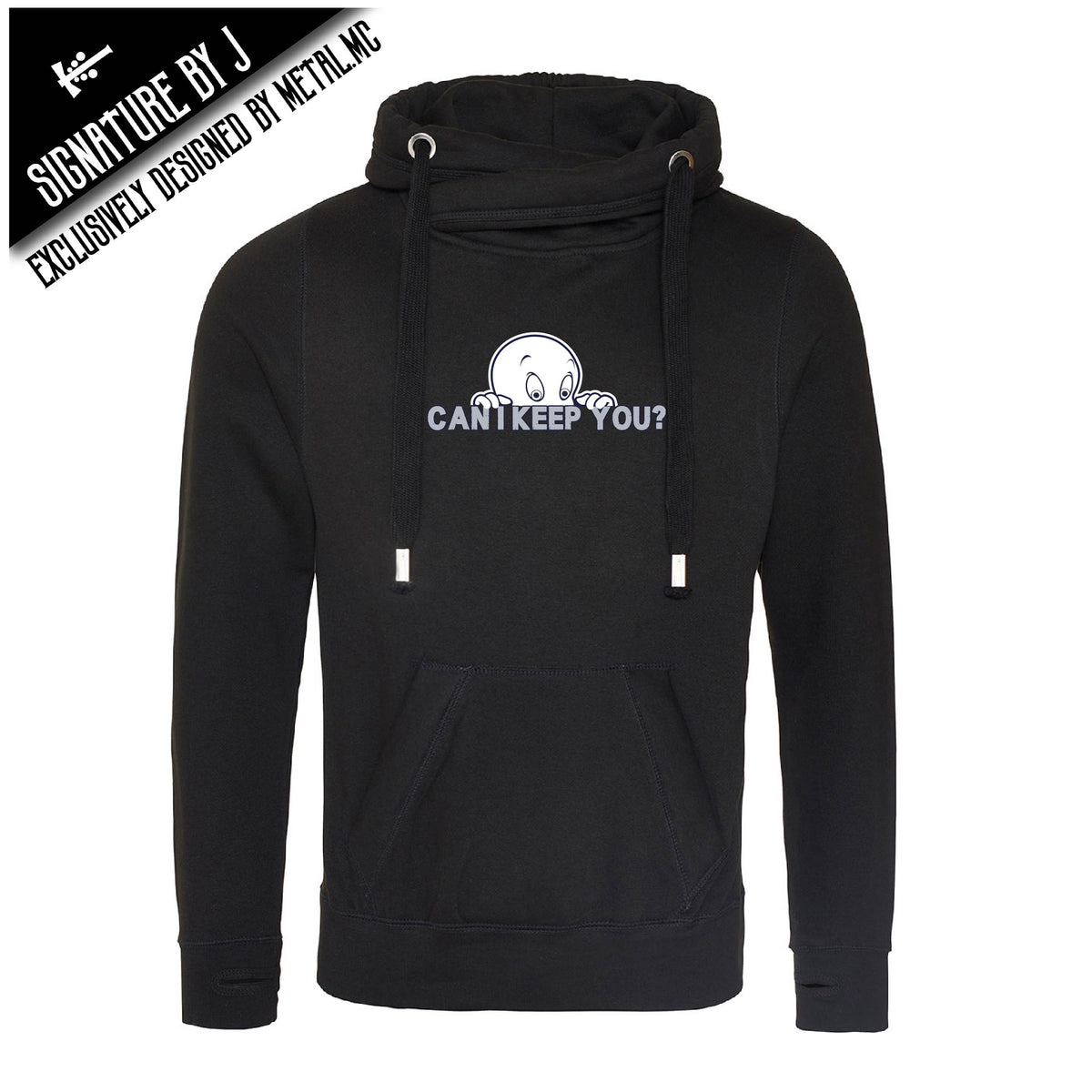 Can I Keep You Fitted Cross-Neck Hoodie