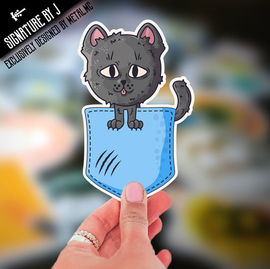 *Special Edition* 'Cora The Cat' Pocket Critter Vinyl Sticker