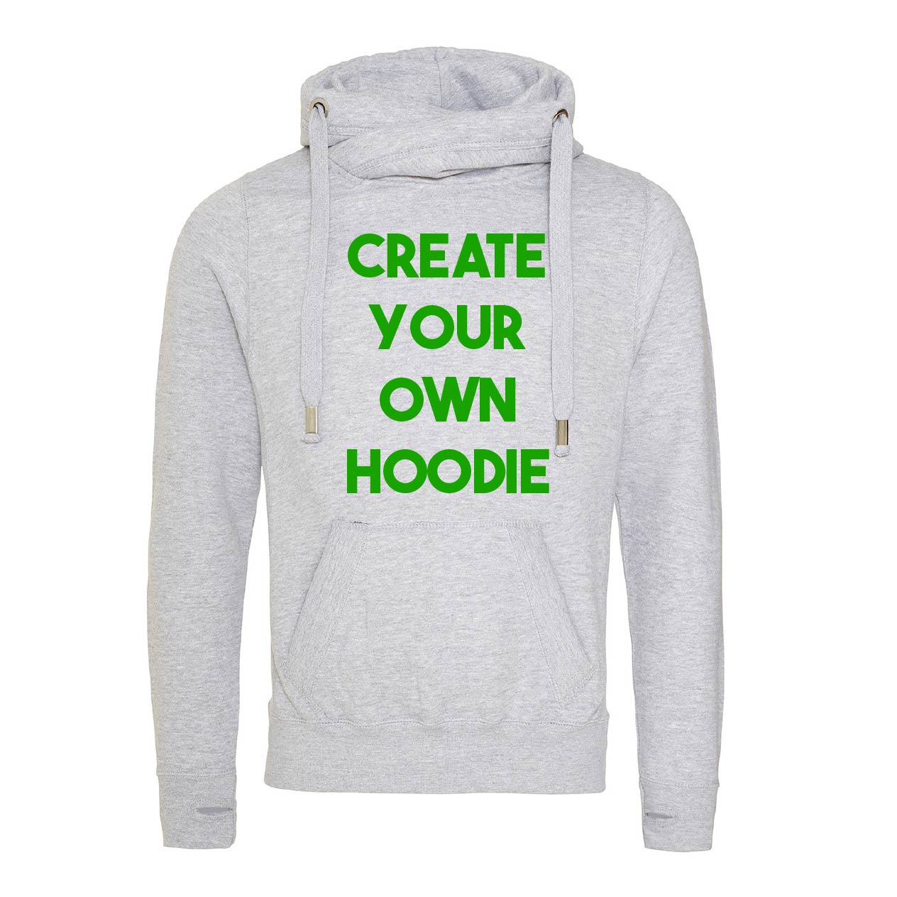 'Create Your Own' Fitted Cross-Neck Hoodie