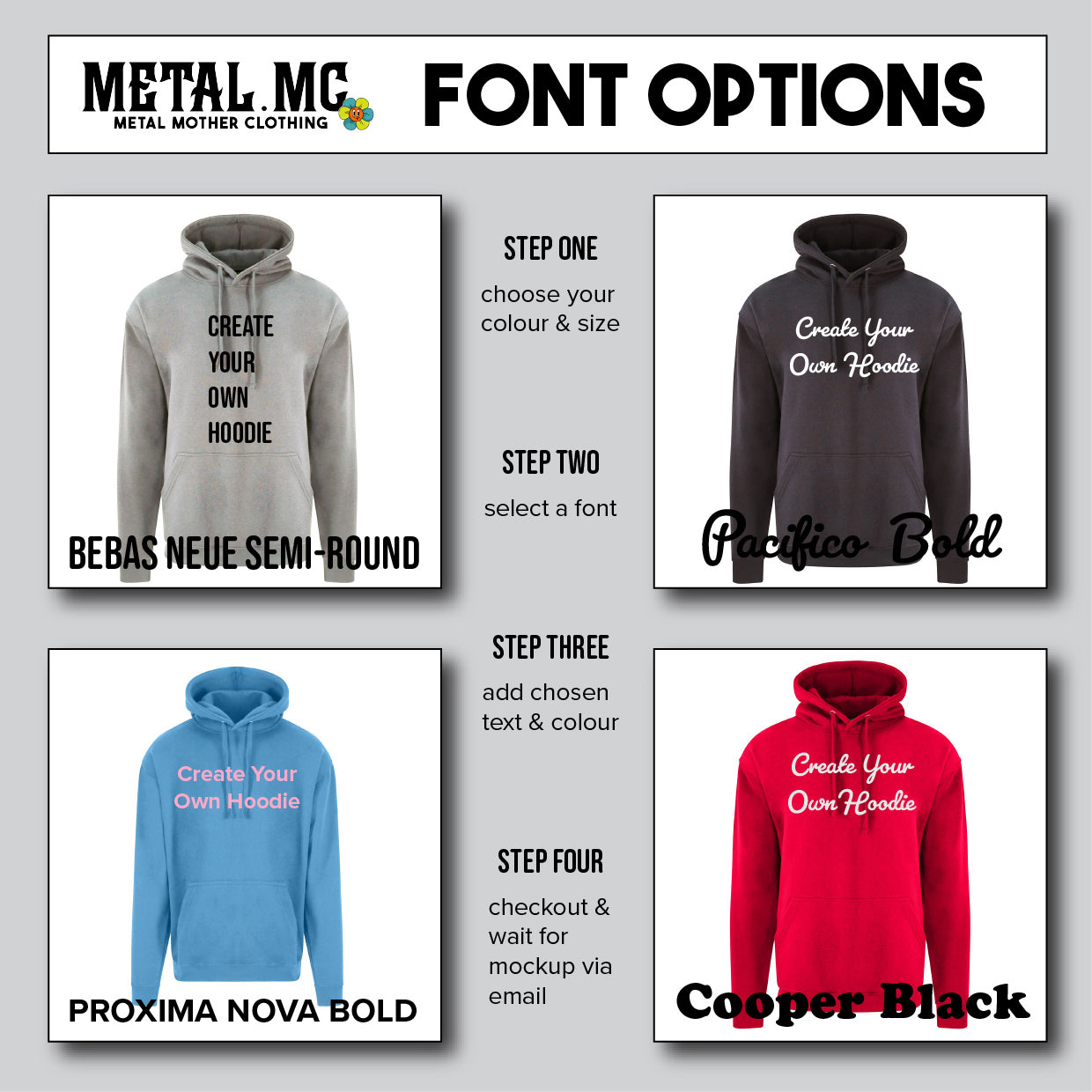 'CREATE YOUR OWN' Overhead Hoodie