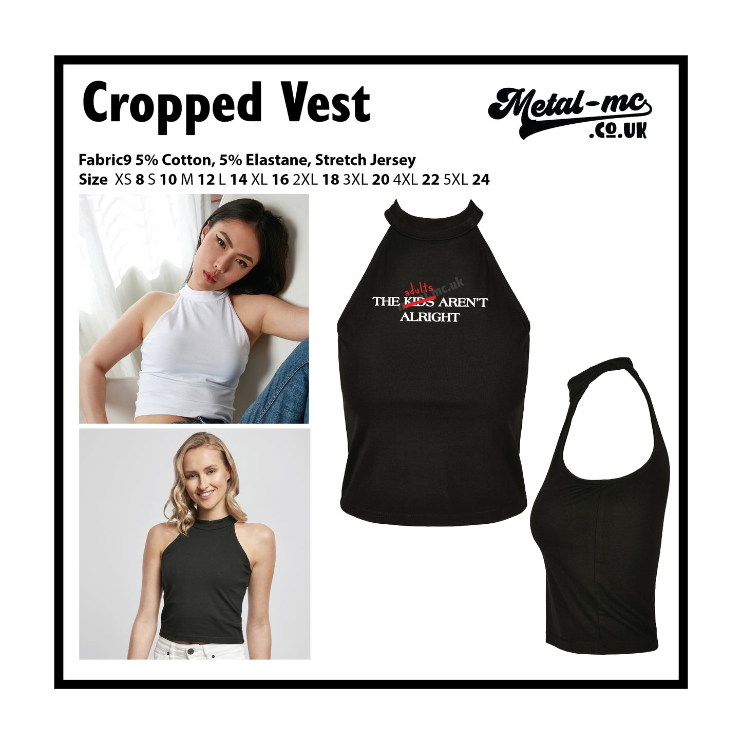 The Adult's Aren't Alright Turtleneck Cropped Top