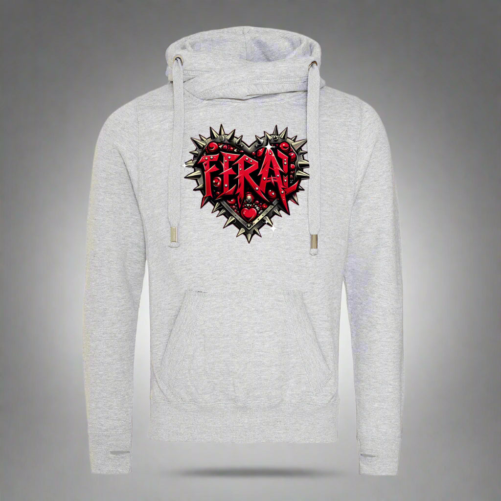 Feral Cross Neck Hoodie