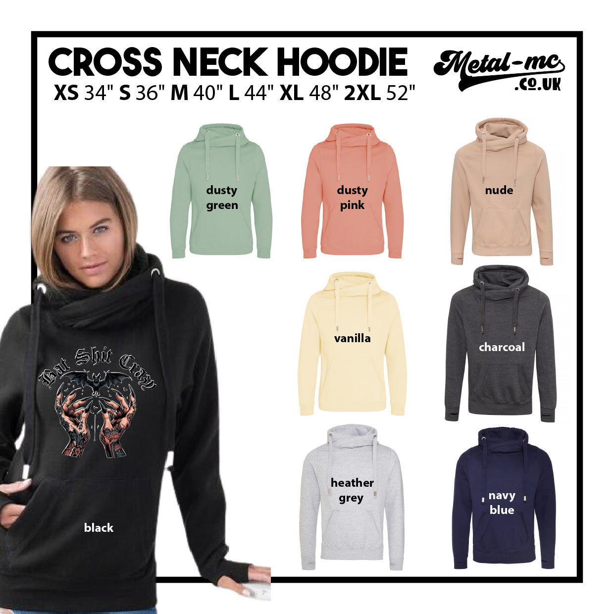 Memento Mori Fitted Cross-Neck Hoodie