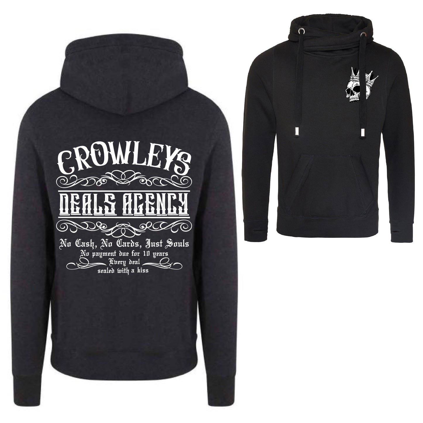 Crowley's Deals Agency (SPN) Cross Neck Hoodie