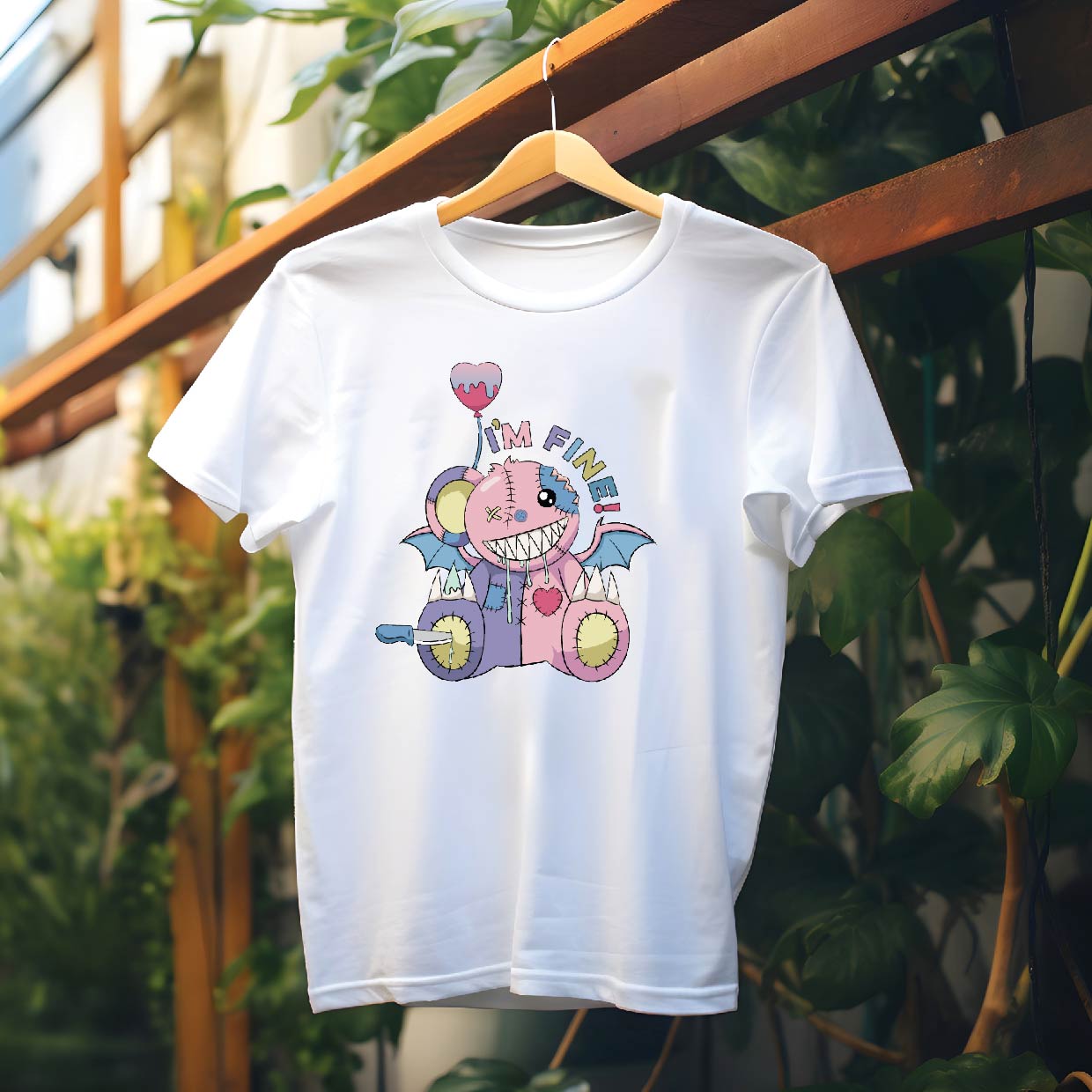 I'm Fine Bear - Kids T-shirt