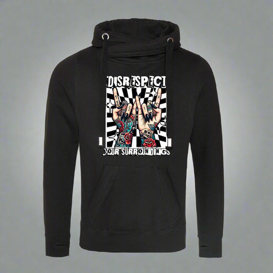 Disrespect Your Surroundings Cross Neck Hoodie