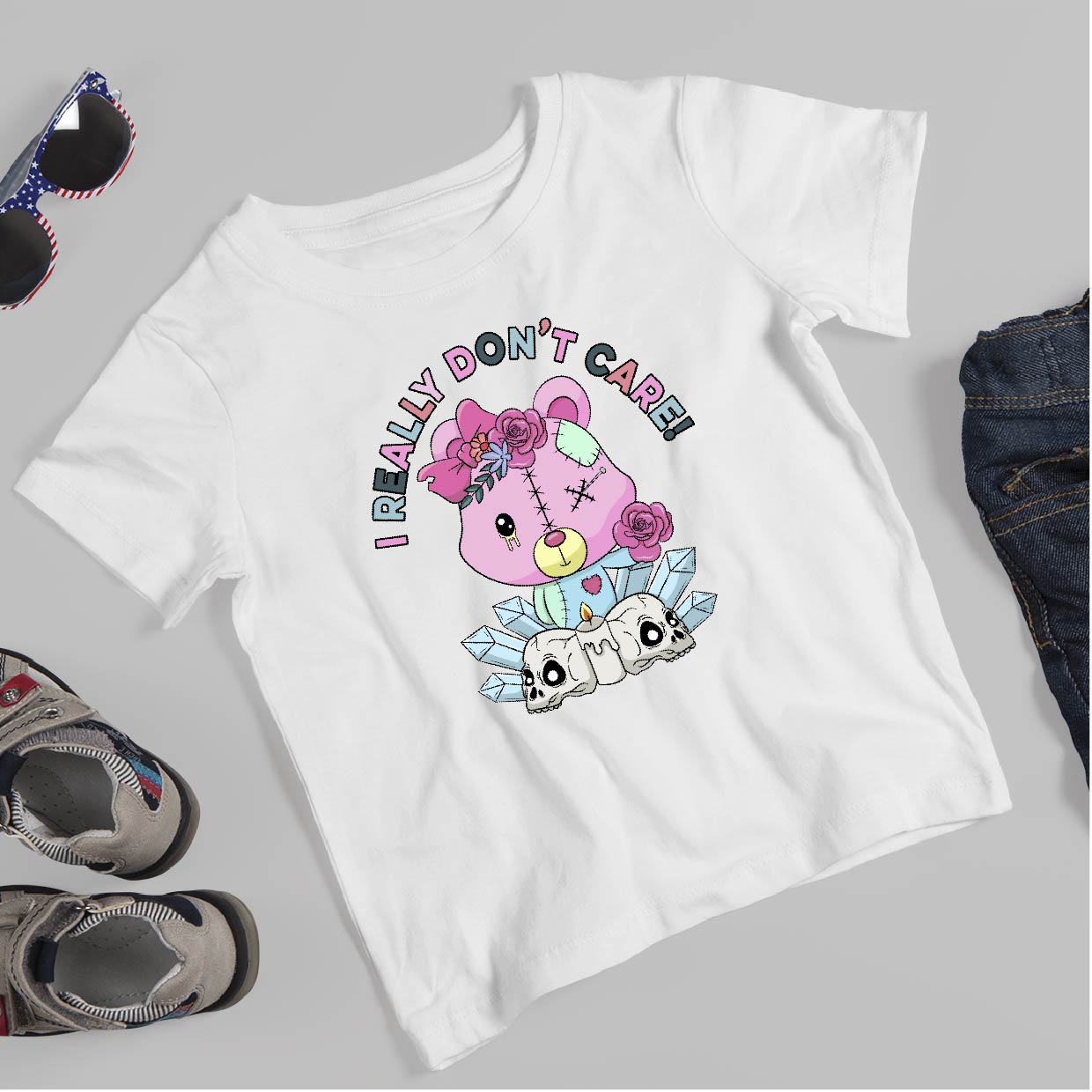 Don't Care Bear - Kids T-shirt