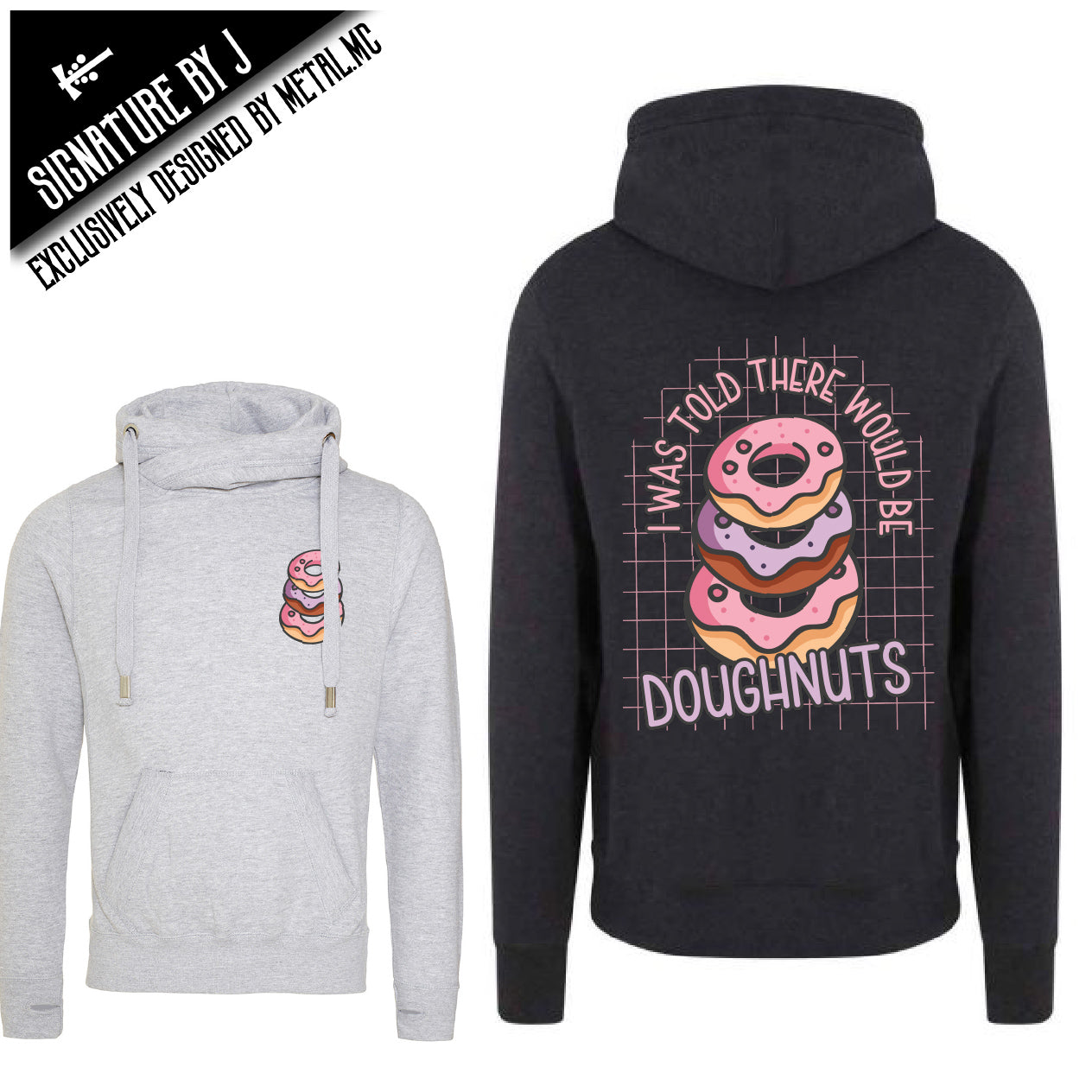 Doughnuts Fitted Cross-Neck Hoodie