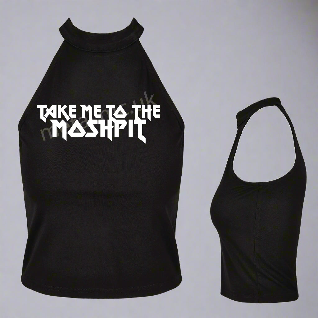 Take Me To The Moshpit Turtleneck Cropped Top