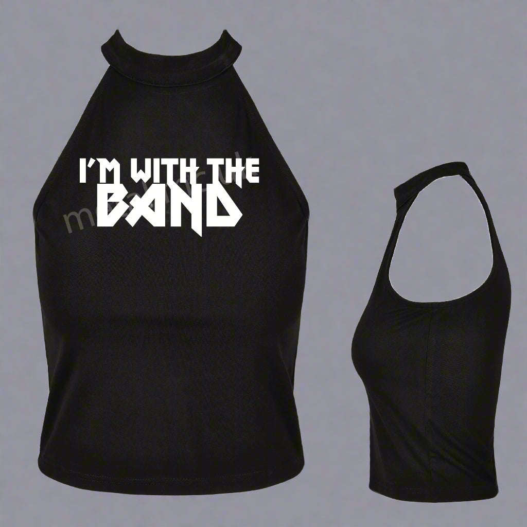 I'm With The Band Turtleneck Cropped Top