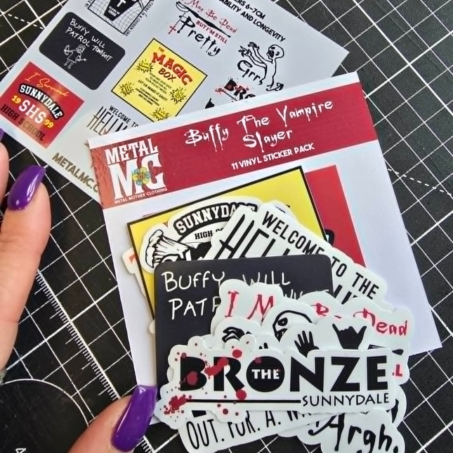 The Whole Gang MINI (BTVS) Vinyl Sticker Set