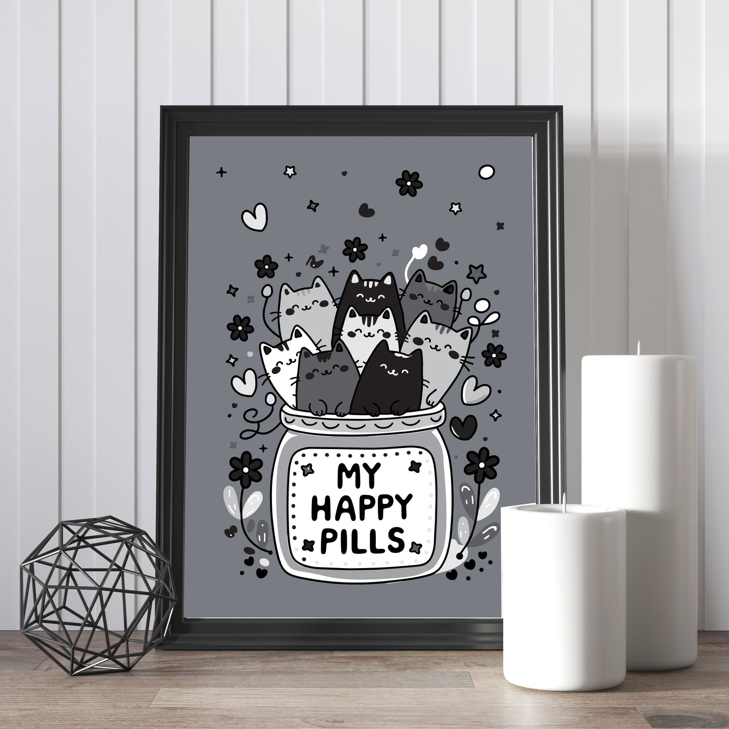 My Happy Pills Archival Art Print