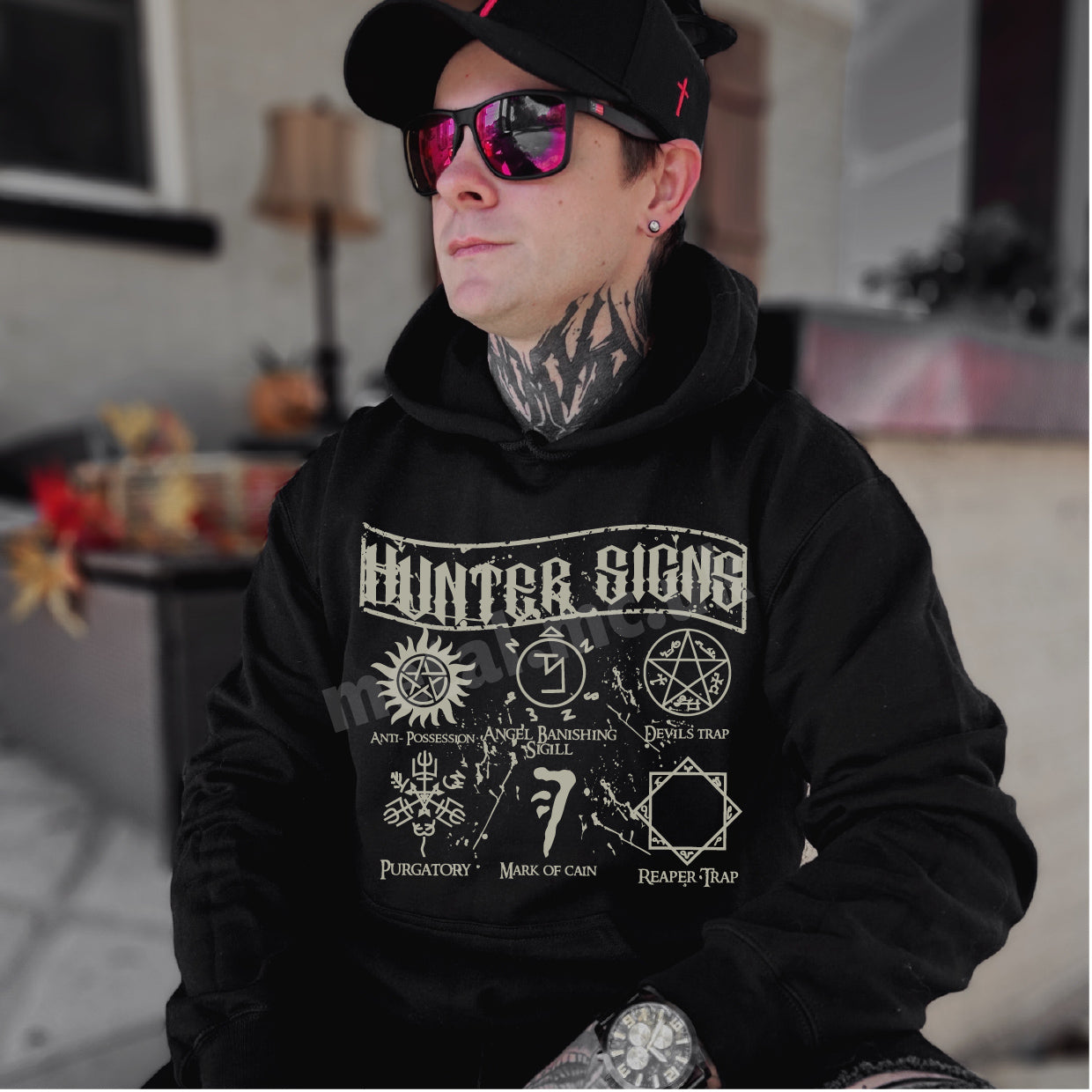 Hunters Signs (SPN) Overhead Hoodie