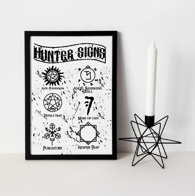Hunters Signs (SPN) Archival Art Print