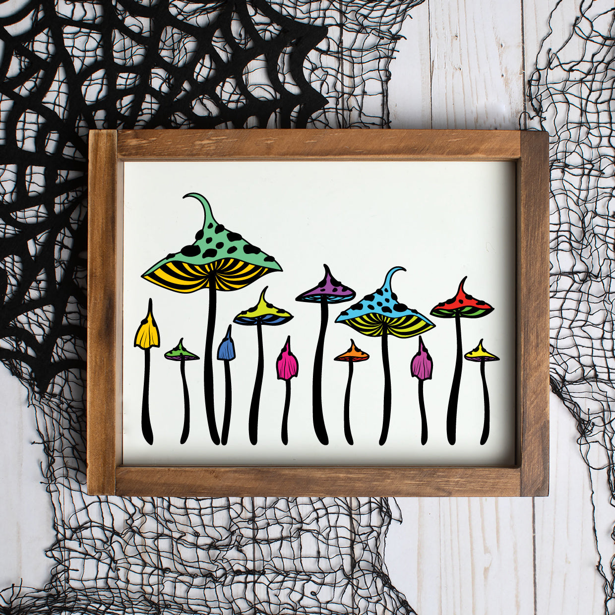 Mushroom Row Archival Art Print
