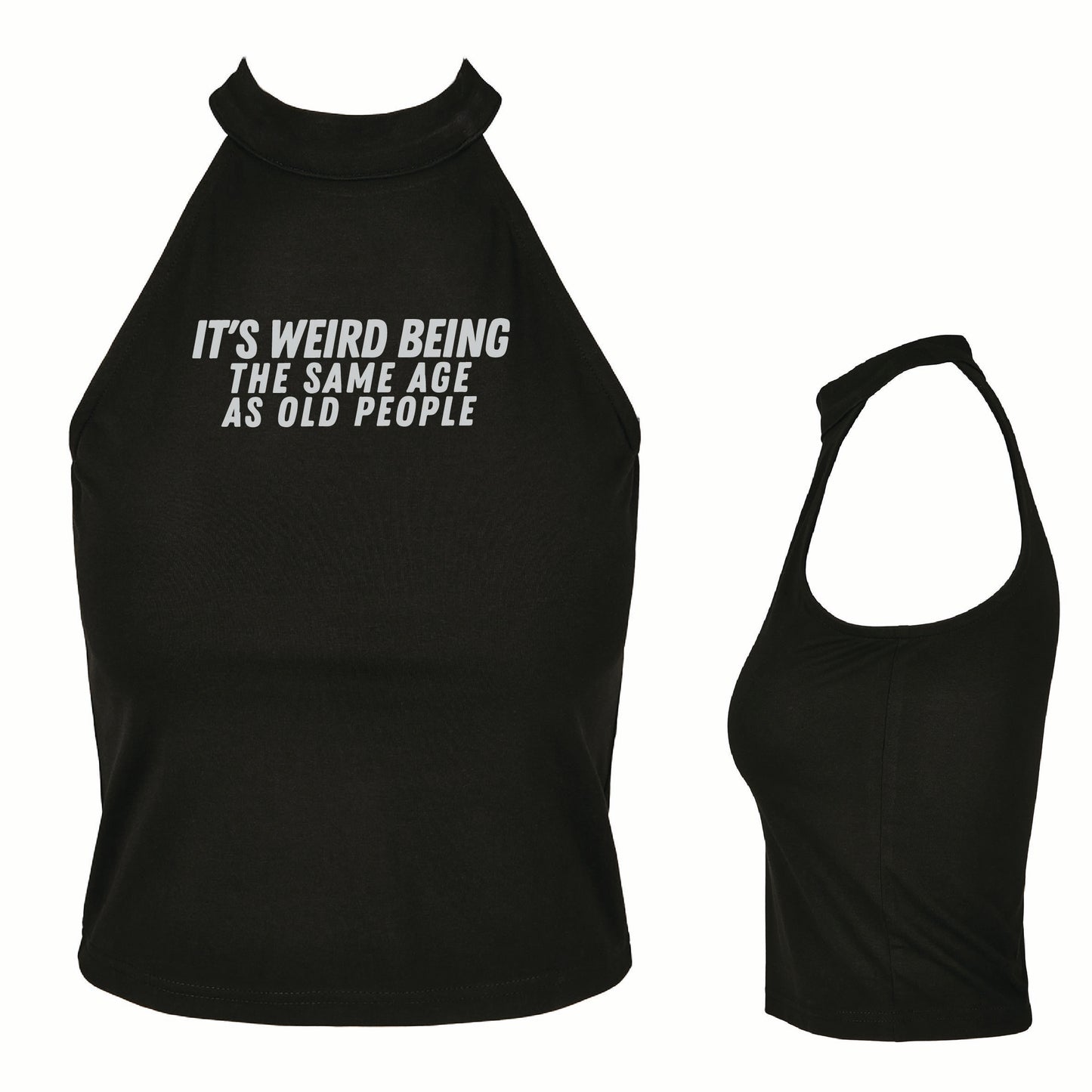 Old People Turtleneck Cropped Top