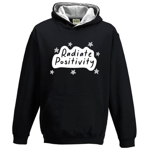 Kids Varsity hoodie -Radiate Positivity