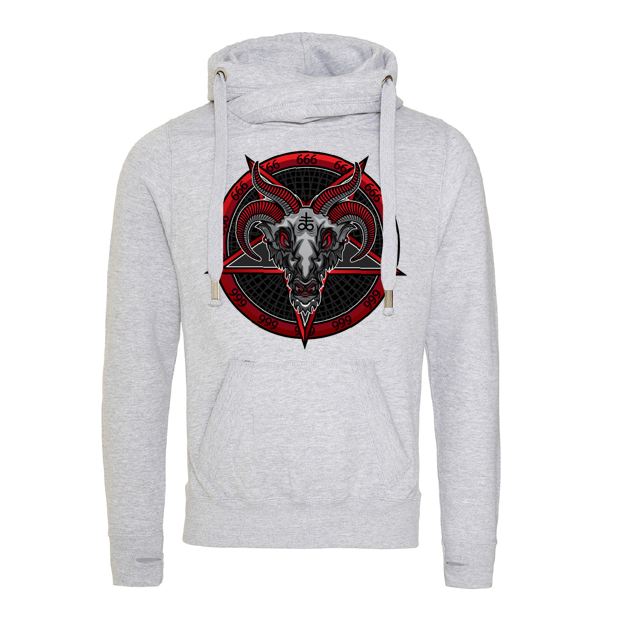 Devil 666 Cross Neck Hoodie