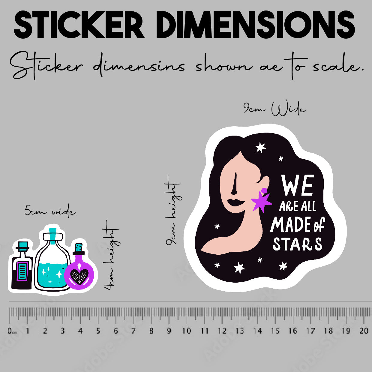 Rock Horn Floral Vinyl Sticker