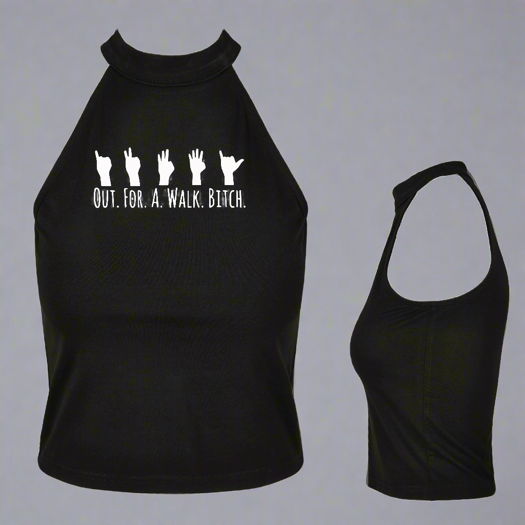 Out For A Walk (BTVS) Turtleneck Cropped Top