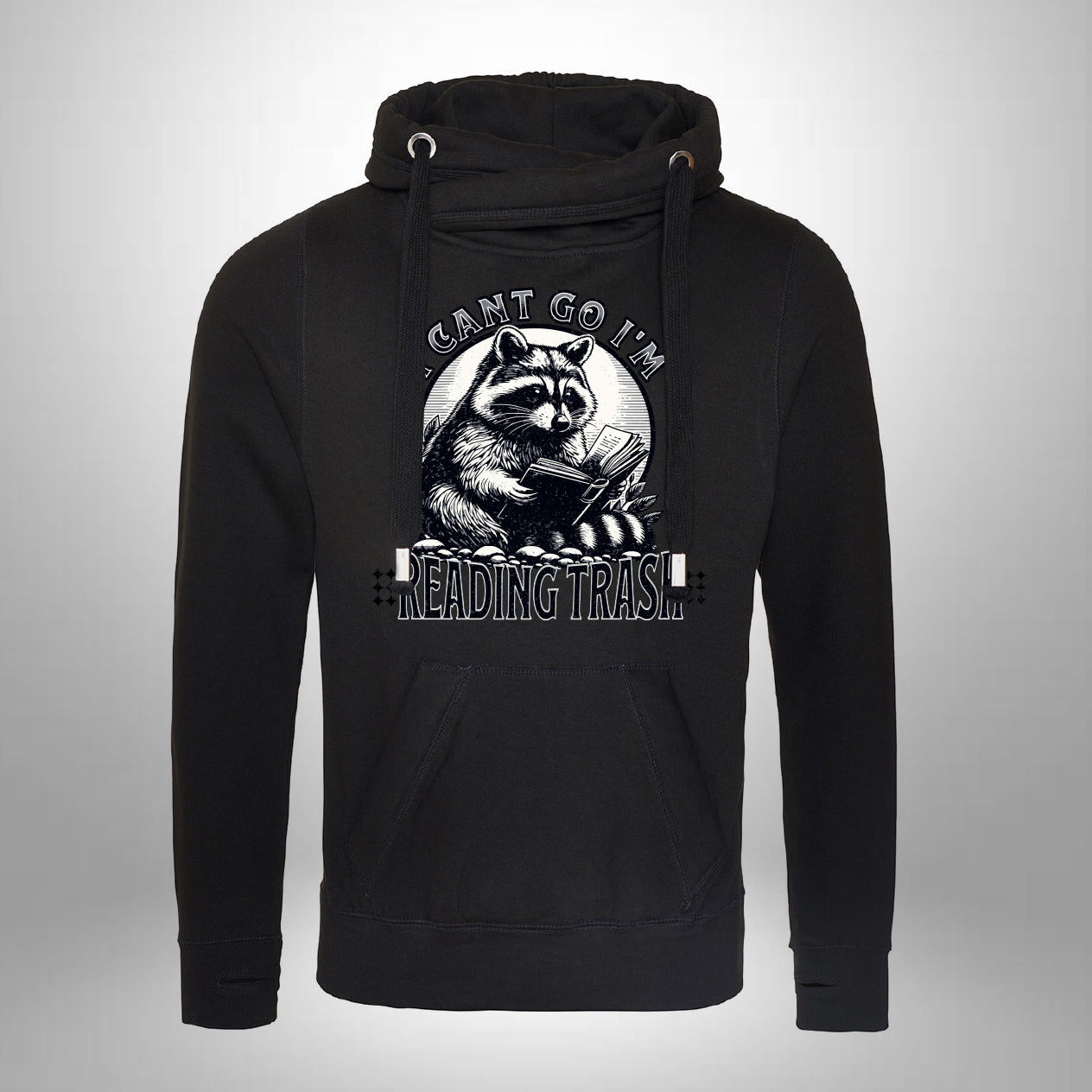 Reading Trash Cross Neck Hoodie