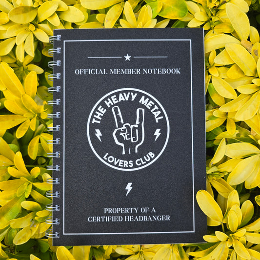 Heavy Metal Lover Plain Notebook (Glitter Finish)
