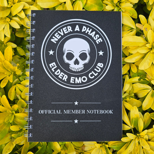 Never a Phase Plain Notebook (Glitter Finish)