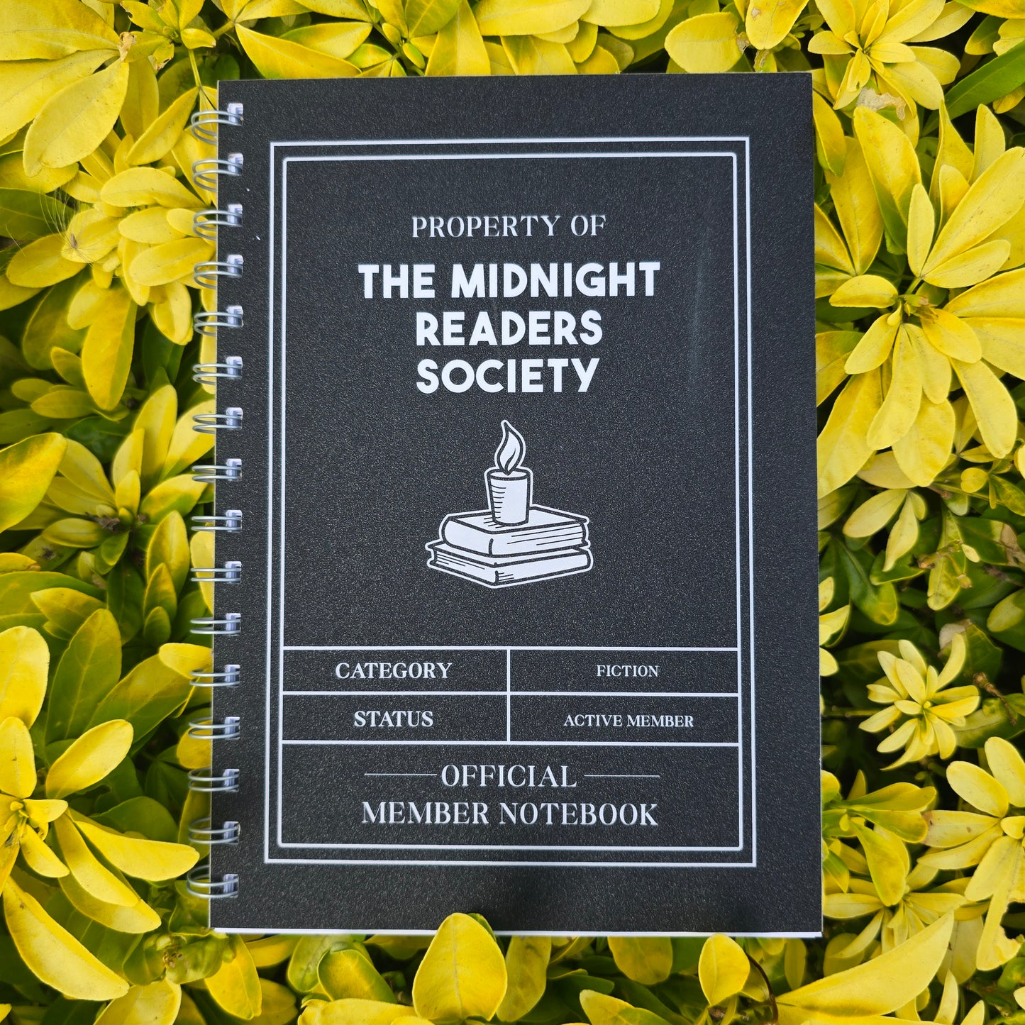 Midnight Readers Plain Notebook (Glitter Finish)