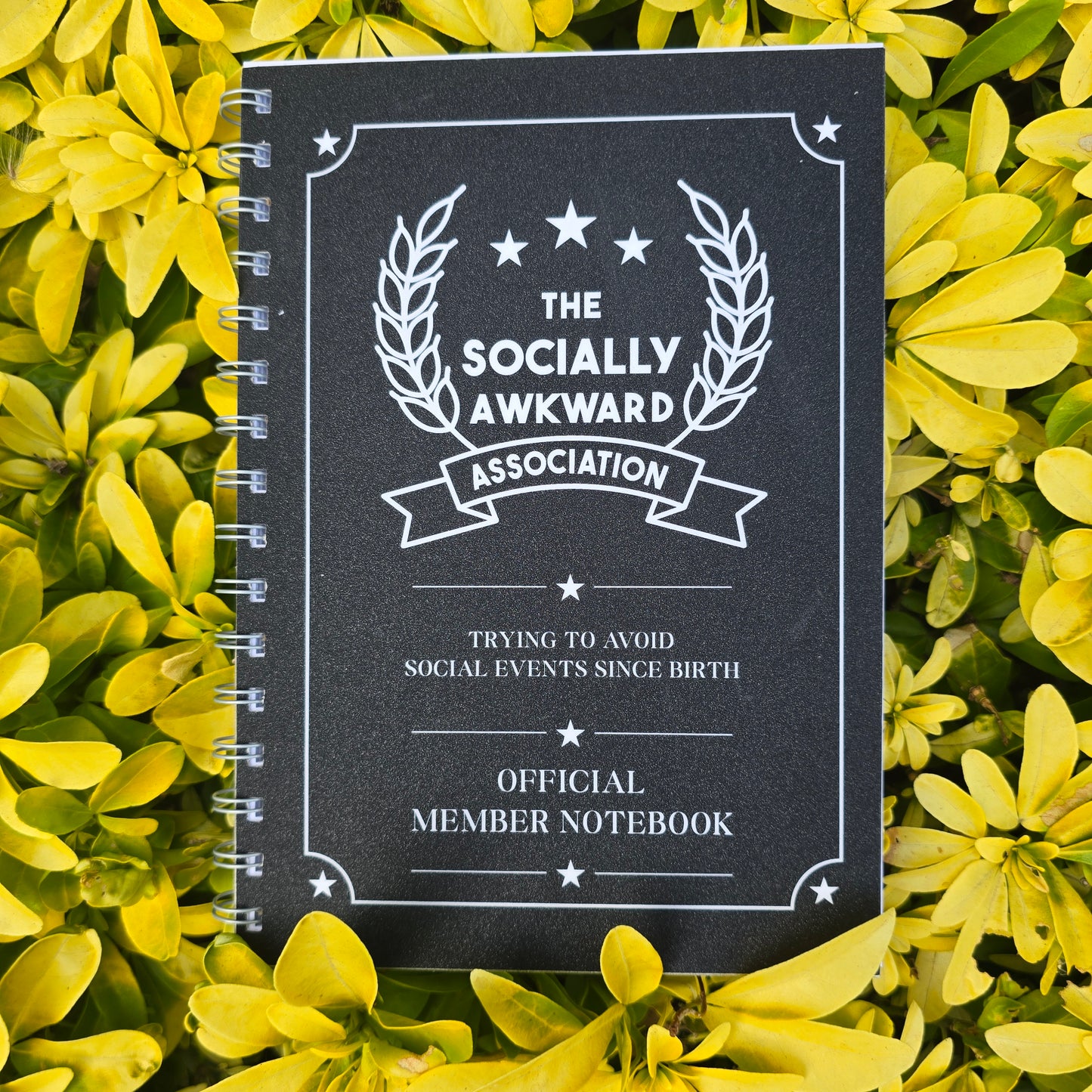 Socially Awkward Association Plain Notebook (Glitter Finish)