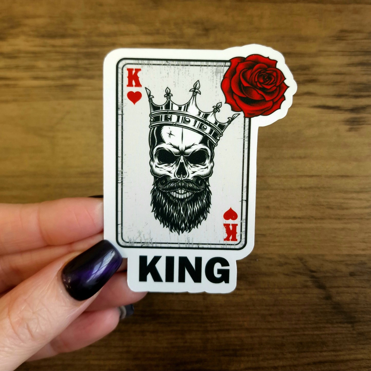 King Sugar Skull Vinyl Sticker