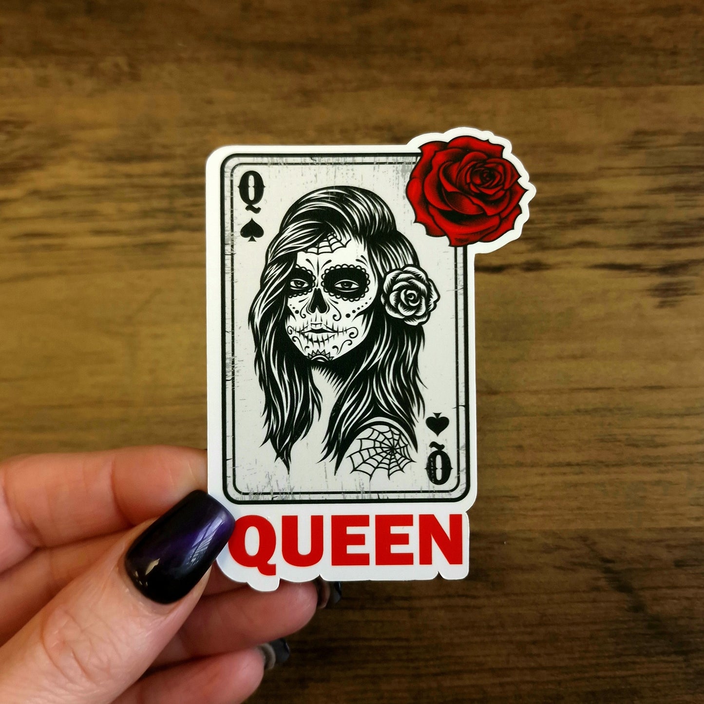 Queen Sugar Skull Vinyl Sticker