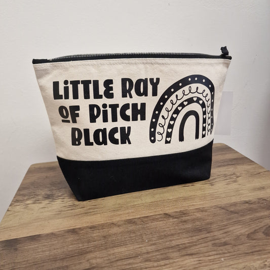 Clearance Large Beauty Bag - Little Ray Of Pitch Black