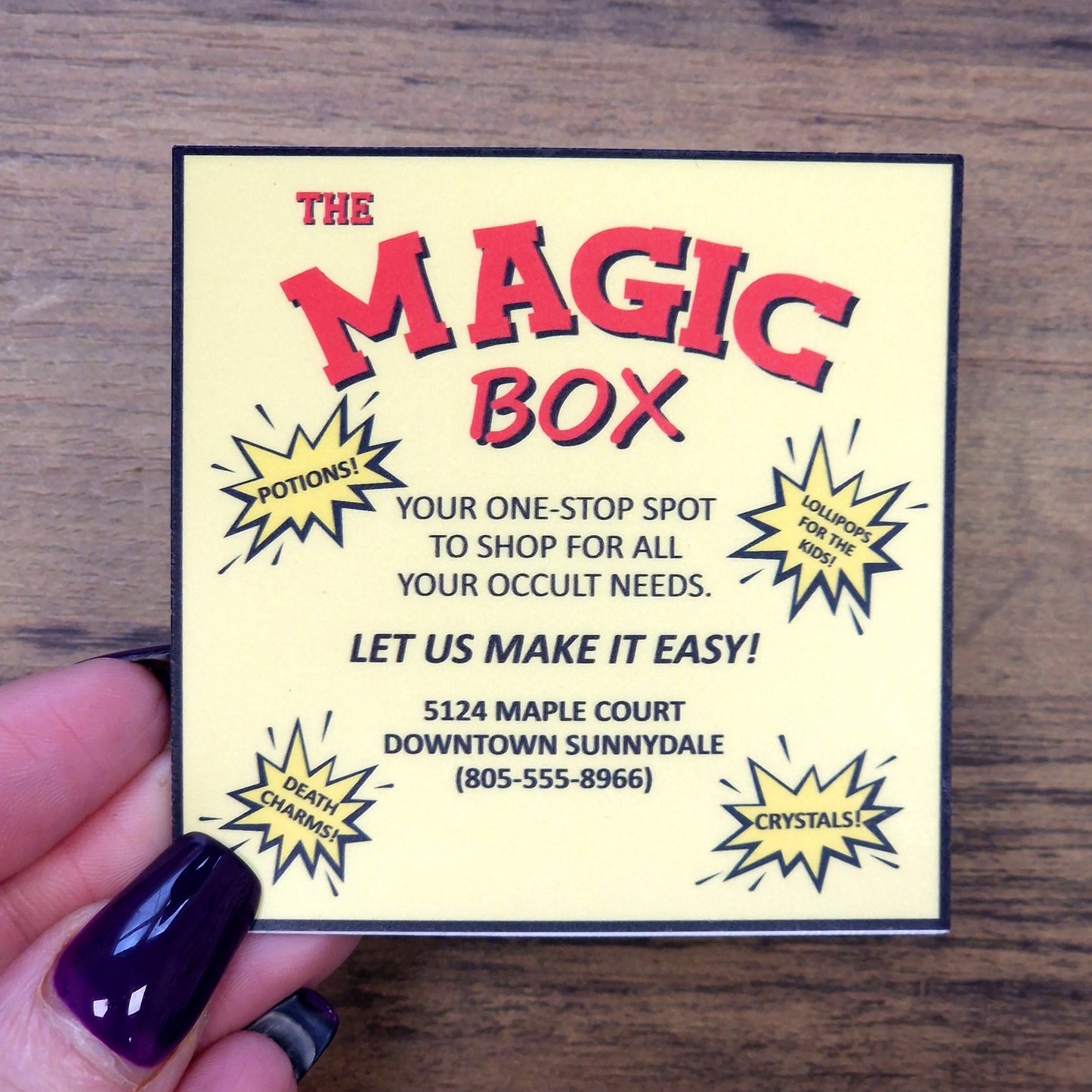 The Magic Box Advert (BTVS) Vinyl Sticker