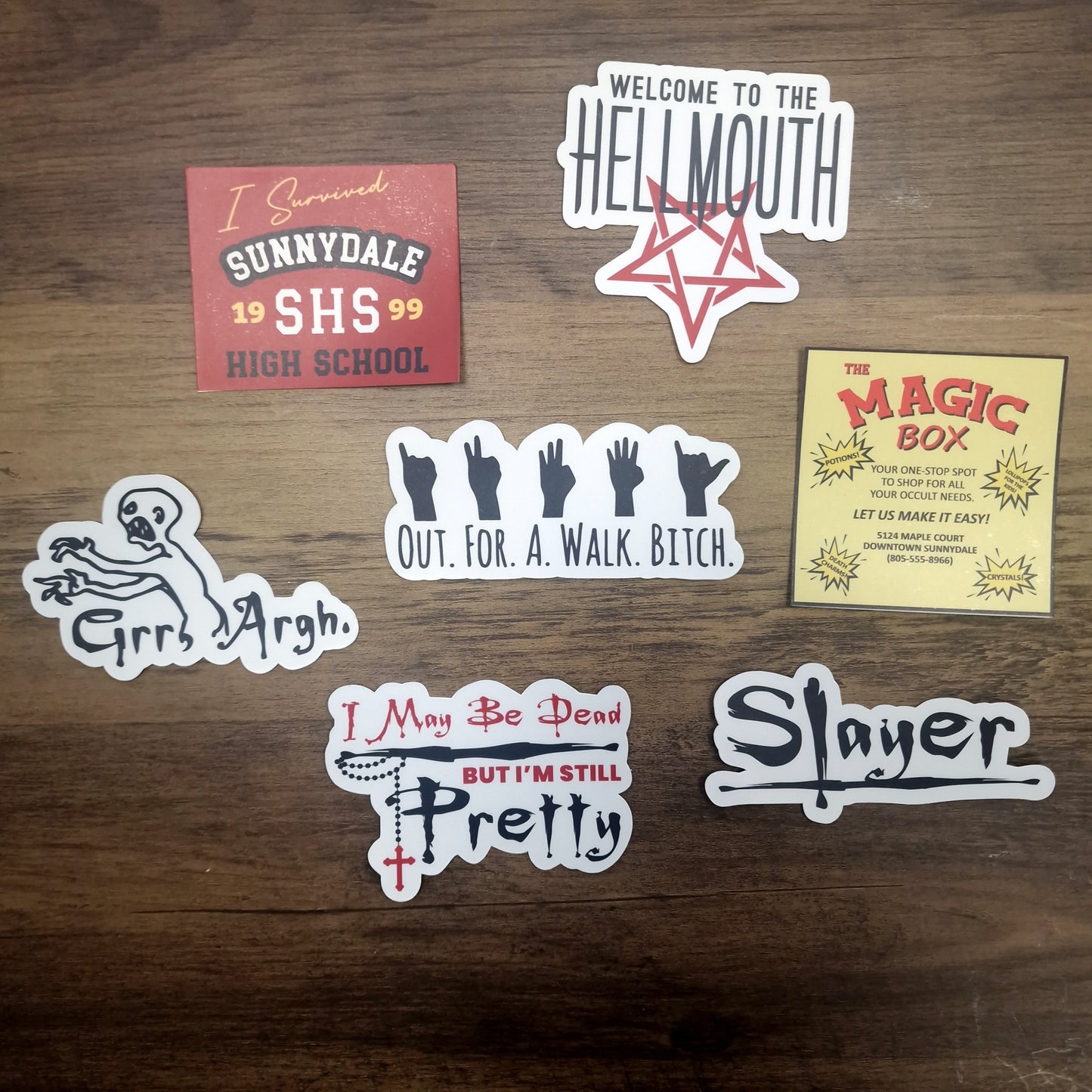 The Whole Gang (BTVS) Vinyl Sticker Set