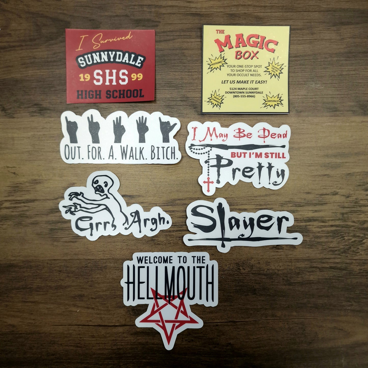 The Whole Gang (BTVS) Vinyl Sticker Set